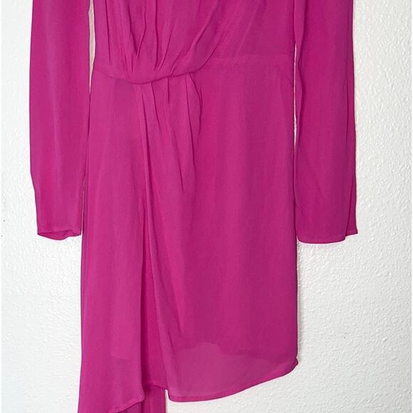 Bardot Pink Stilla Asymmetrical Drape Dress Woman's size 2/XXS Formal Prom Dance - Picture 8 of 15